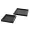 Black Marble Minimalistic Textured Square Trays, 2ct.